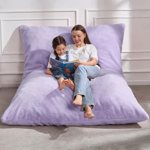 Hobestluk 3 in 1 Bean Bag Chair Giant Bean Bag Chairs Convertible Bean Bag Floor Cushion with Machine Washable Cover
