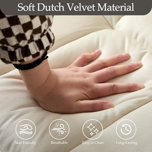 Modern 3 in 1 Convertible Sleeper Sofa Couch Bed with USB, Adjustable Backrest Velvet Pull Out Sofa Bed, Loveseat Sleeper Couch