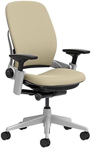 Steelcase Leap Chair with Platinum Base & Hard Floor Caster, Black