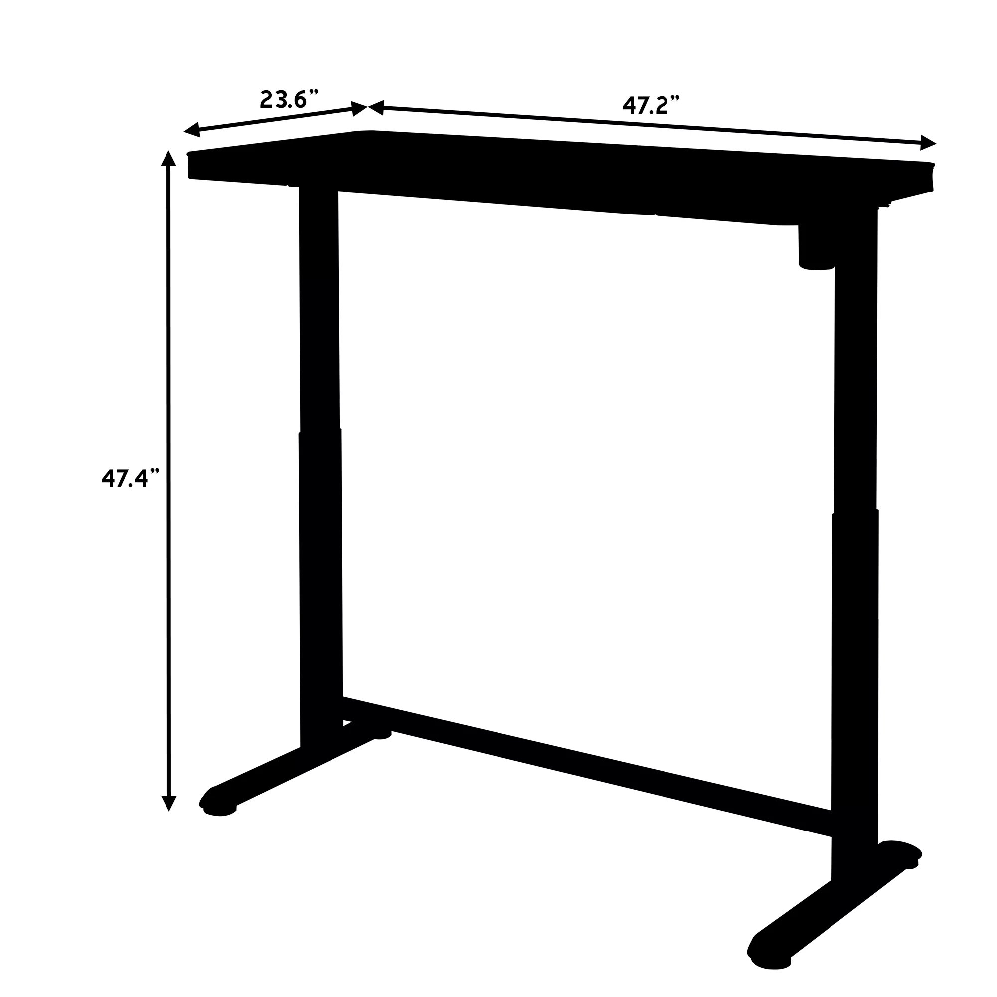 Koble Juno 48" Electric Height-Adjustable Desk with White Frame and Light Wood Foil Top
