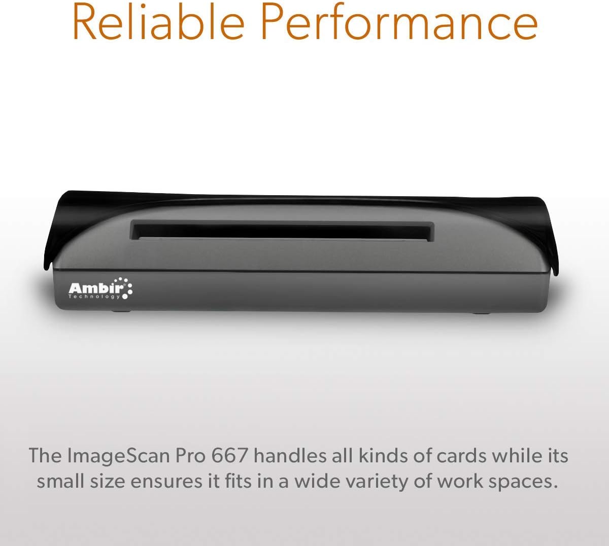 Ambir ImageScan Pro 667 Simplex Card Scanner with AmbirScan Business Card for Windows PC