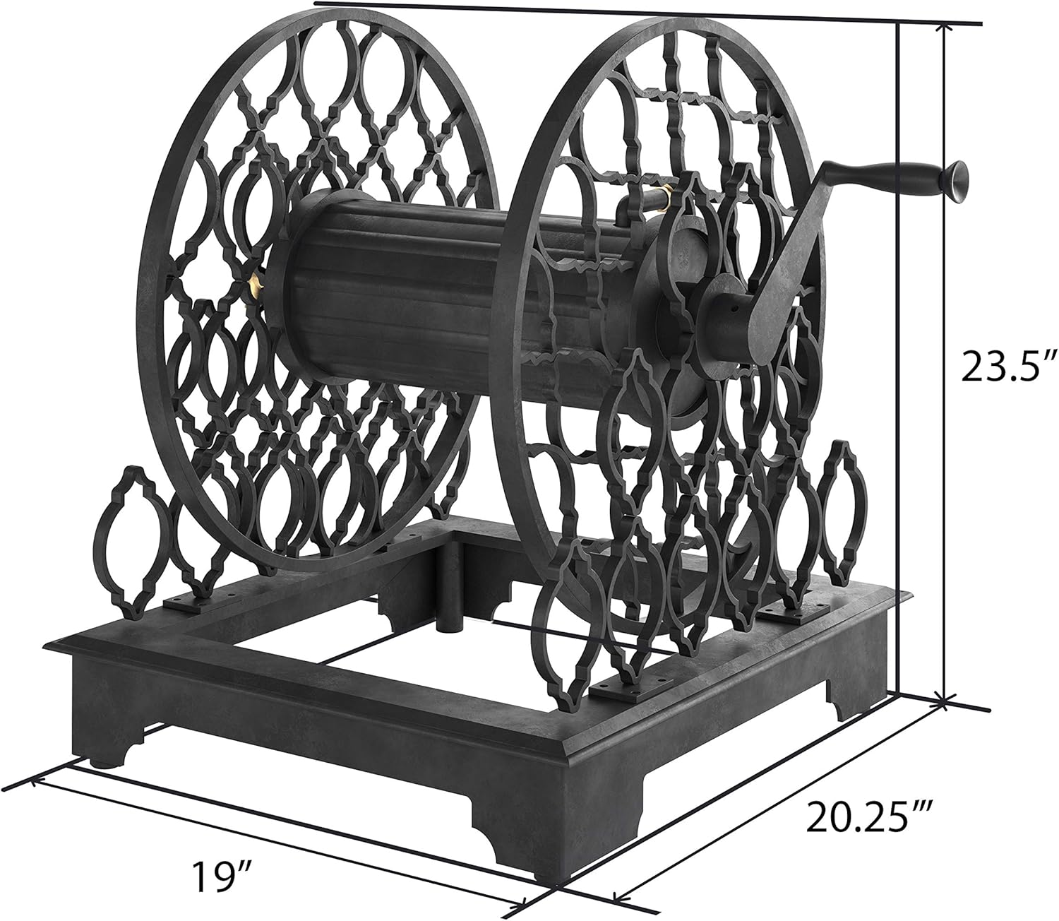 Lush Landscapes Metal Ornamental Trellis Hose Reel