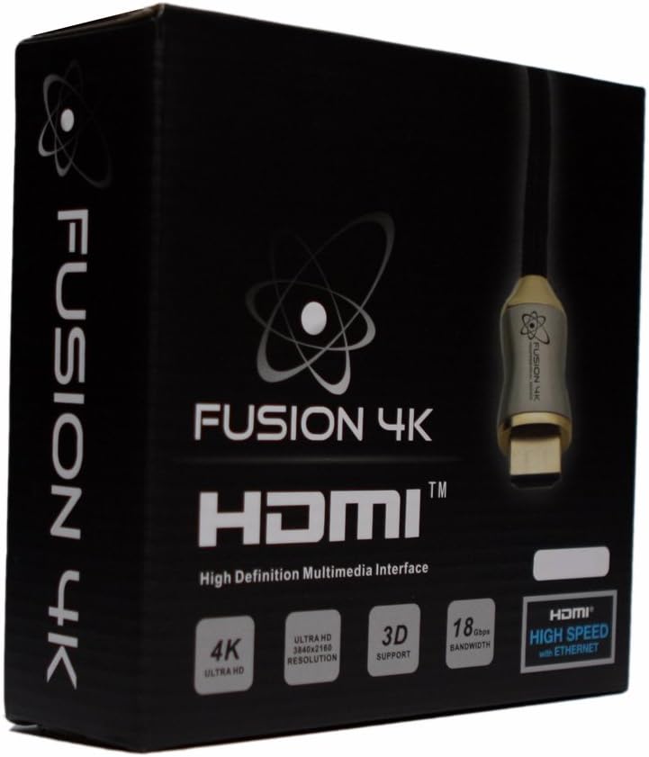Fusion4K High Speed 4K HDMI Cable (4K @ 60Hz) - Professional Series (20 Feet)
