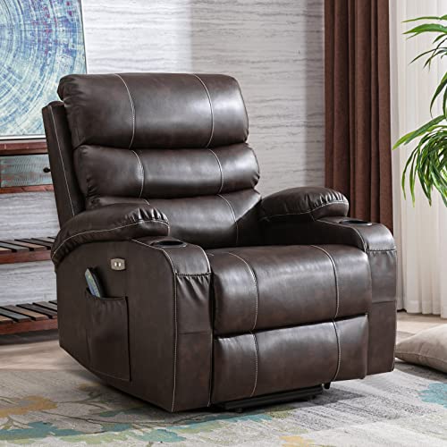 Lift Chair, Lift Chairs Recliners for Elderly, Power Lift Chair with Massage and Heat, Power Lift Chair with USB Port, 2 Cup Holders, 4 Pockets