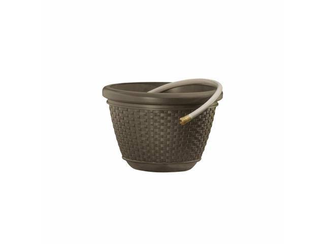Suncast 100 Foot Resin Wicker Garden Water Hose Storage Holder Pot (6 Pack)