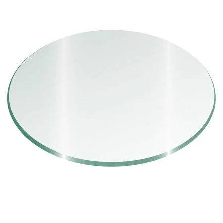 29 inch Round Glass Top 3/8 inch Thick - Flat Polish Edge, Size: One Size