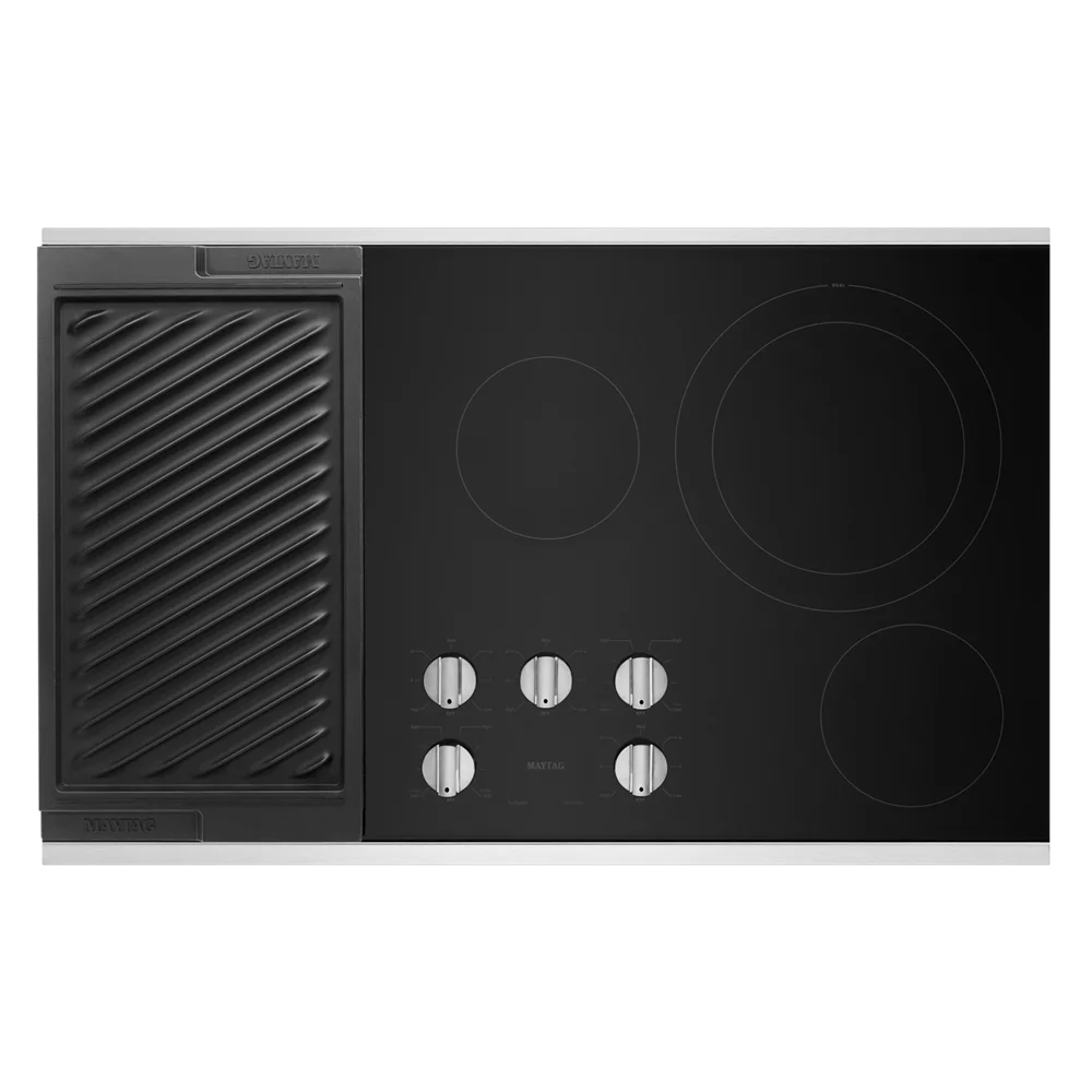 Maytag Mec8836h 36" Wide Built-In Electric Cooktop - Stainless Steel