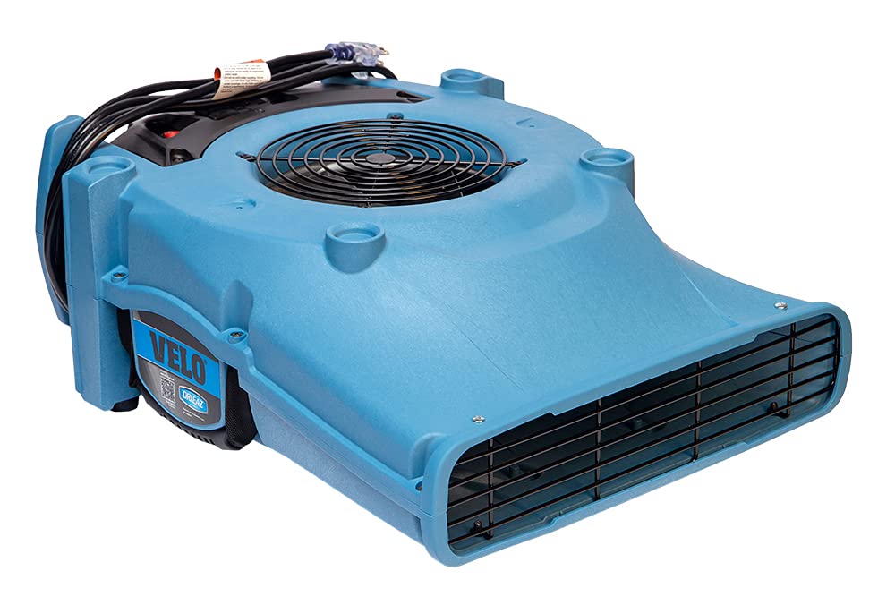 Dri Eaz Velo Air Mover Professional Water Damage Dryer for Carpets, Walls, Floors, 1.9 Amp Saves Power, 2-Speed, High Velocity, Quiet, Well Built