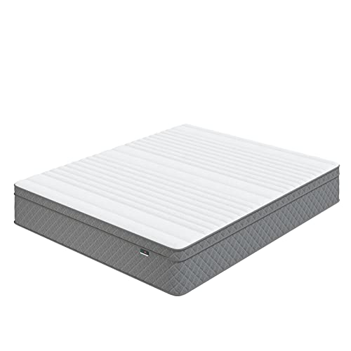 Full Mattress, 12 Inch Full Size Mattress with Cooling-Gel Memory Foam &Pocket Spring Hybrid, CertiPUR-US Certified, Medium Firm