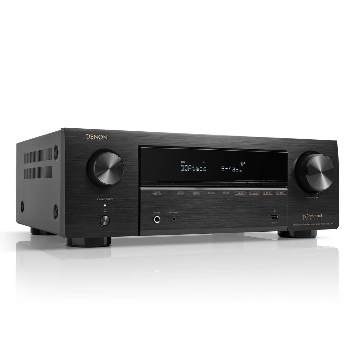 Denon AVRX1800H 7.2 Channel 8K Home Theater Receiver with Dolby Atmos, HEOS Built-In, and Audyssey Room Correction - Radiant Selections