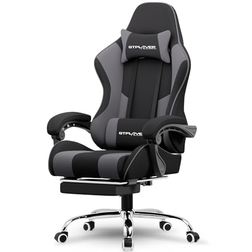 GTPLAYER Gaming Chair, Computer Chair with Footrest and Lumbar Support