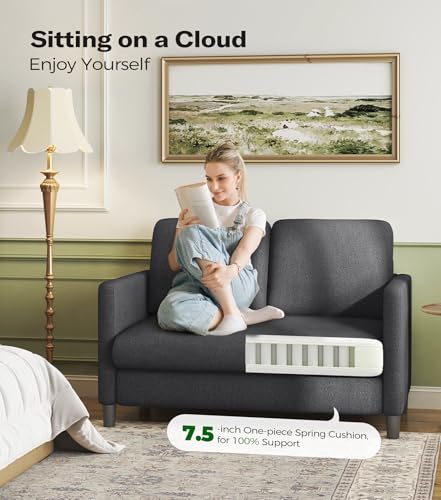 Sofa Accent Chair, 33" Reading Chair for Bedroom, Tool-Free Setup Living Room Accent Chairs, Comfy Arm Chairs Living Room, All-Wood Reading Nook