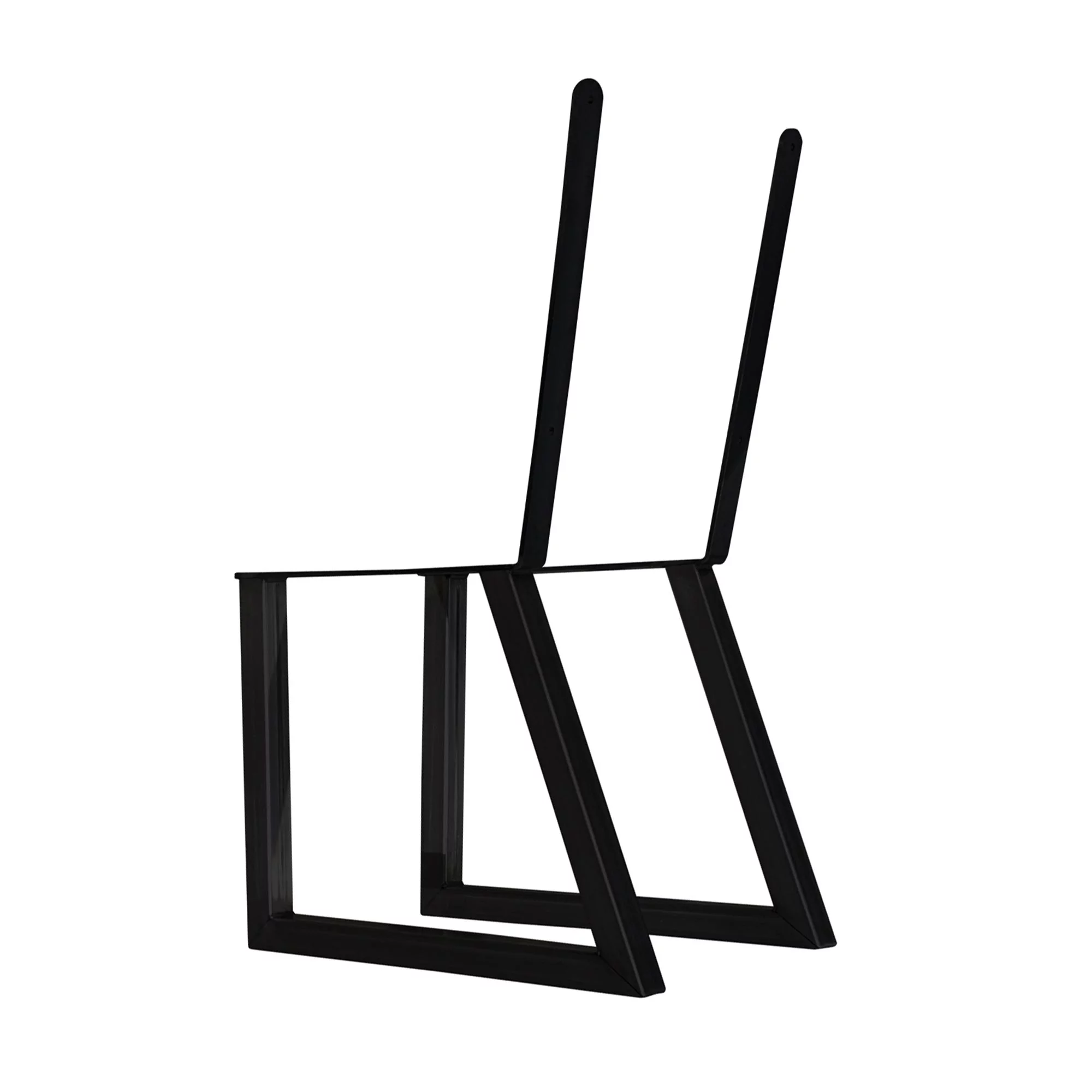 Live Edge Timber Co. Bench Legs with Back Rest – Black – Pair