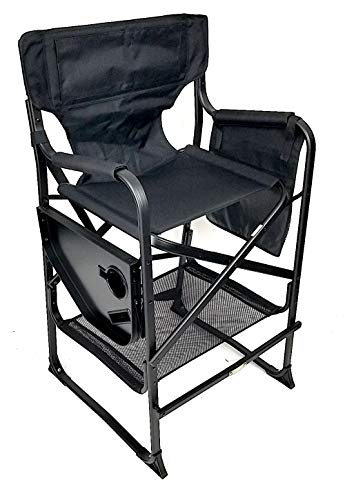 Portable Heavy-Duty Makeup Artist Chair with Umbrella Light Kit - Perfect for Makeup, Salon, Events with 29 Inch Seat Height - Carry Bag Included