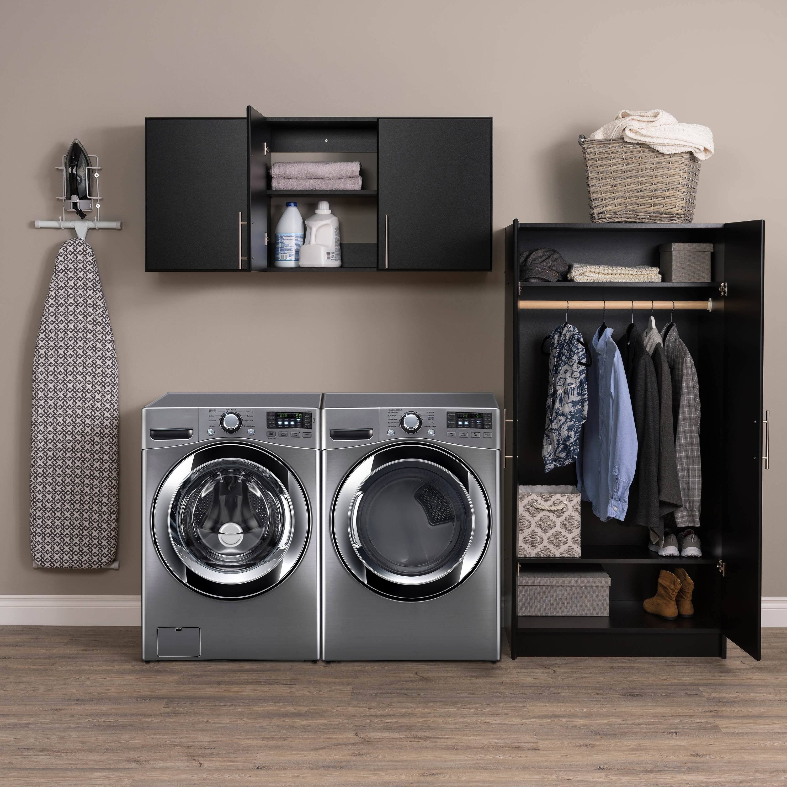 Prepac Elite Wall Cabinet, Black, 54x22