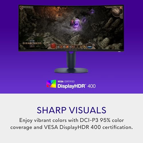 Alienware 34 Curved Gaming Monitor – AW3425DWM - 34-inch WQHD 180Hz 1ms Display, 1500R, AMD FreeSync Premium, VESA AdaptiveSync.