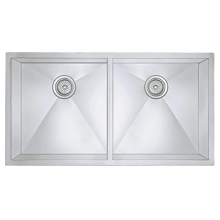 Precision 37" Equal Double Bowl Stainless Steel Undermount Kitchen Sink