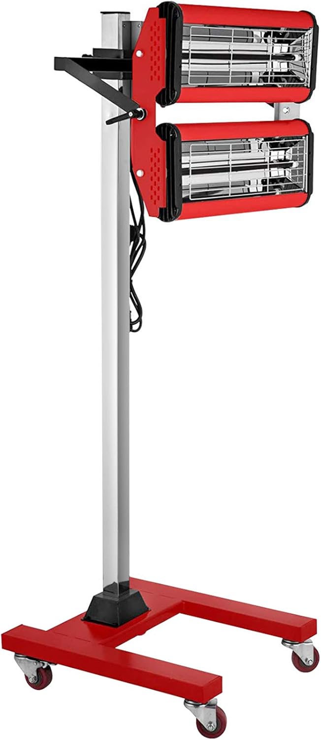 Bestauto 2000W Baking Infrared Paint Curing Lamp Short Wave Infrared Heater Car Bodywork Repair Paint Dryer/Stand