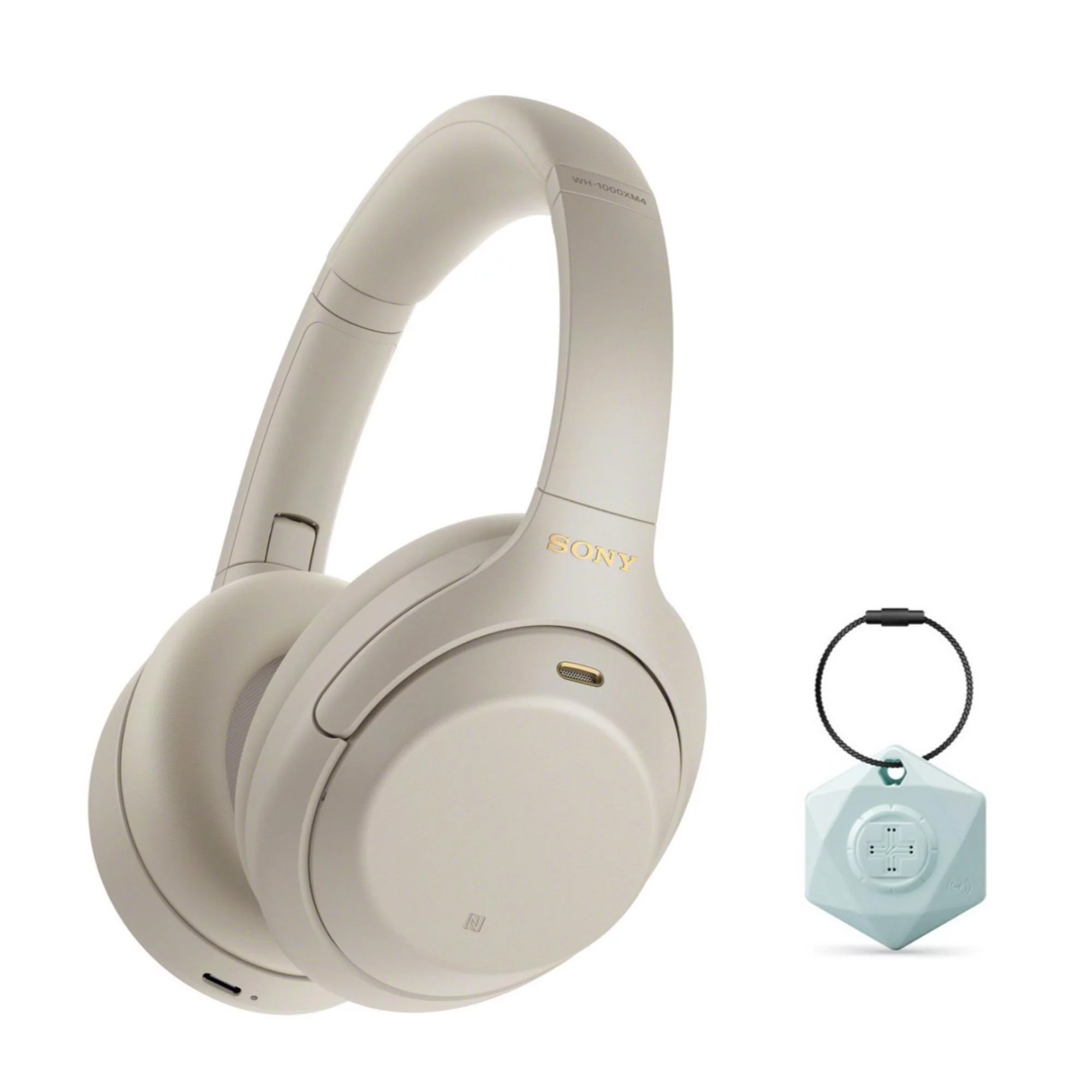 Sony WH-1000XM4 Wireless Noise Canceling Headphones (Silver) Bundle with Finder - Radiant Selections