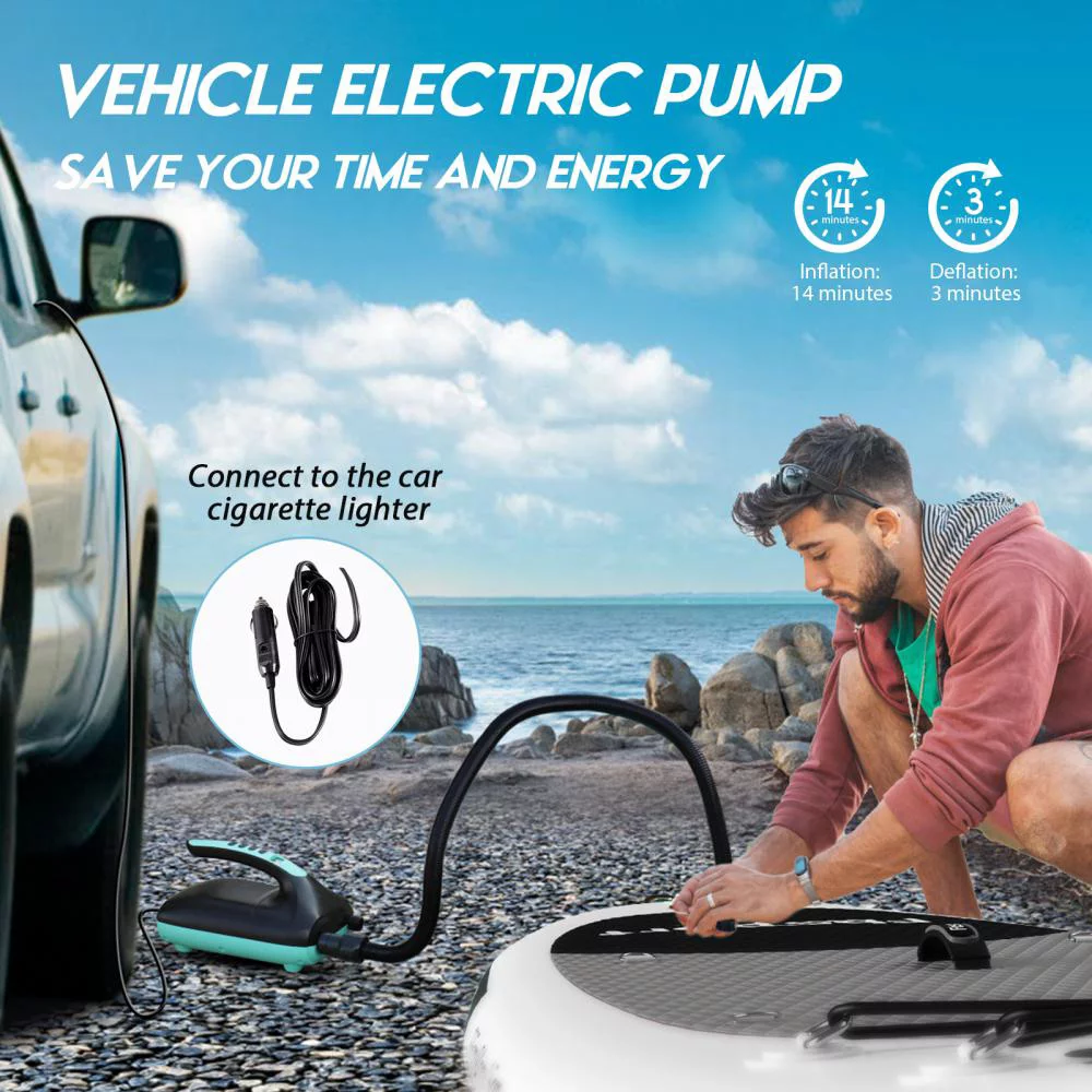 Fbsport Electric Inflatable Paddle Board, Stand UP Paddleboard 11' Length with Electric Pump SUP Accessories