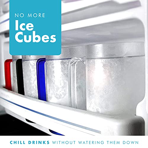 Simply Green Solutions - Clear Freezer Mug, Frozen Beer Mugs for Freezer, Double Walled Beer Mug, Freezer Cups for Drinks
