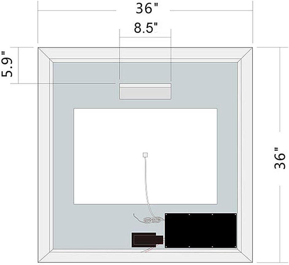 Dimmable LED Bathroom Mirror with Anti-Fog Function, 36x28 in Vertical & Horizontal Mount Illuminated Mirror with Touch Button, CRI>90