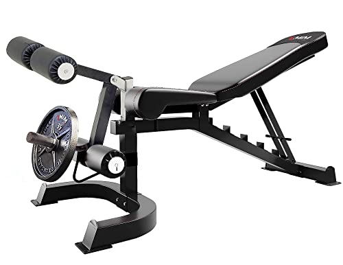 MiM USA Hercules EX Commercial All in One Gym Machine w/400 lb Weight Stack Jammer Arms Adj Bench Leg Press Leg Extension Arm Curl LAT Seat Complete
