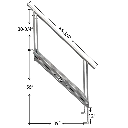 Extreme Max 3005.3843 Universal Mount Aluminum Dock Stair - 4-Step