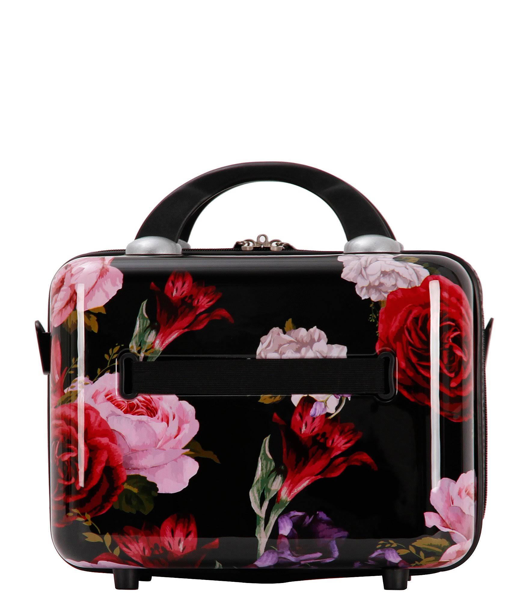 Triforce Versailles Collection Floral Travel Beauty Case, Black Floral