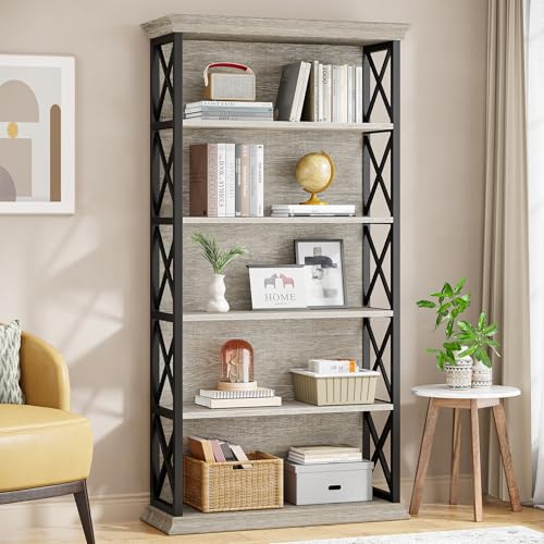 Tribesigns 6-Tier Bookcase, 71 Inches Industrial Bookshelves and Bookcases