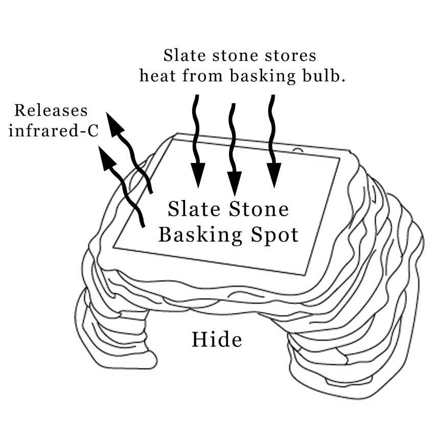 Zen Habitats Zen Cave Reptile Basking Platform, Stone - Pet Supplies online store
