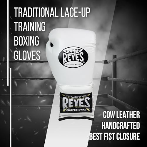CLETO REYES Traditional Professional Boxing Gloves with Laces for Training, Sparring and Heavy Punching Bags for Men and Women, MMA, Kickboxing