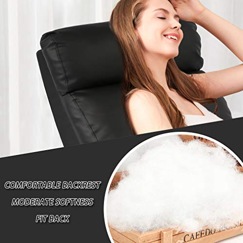 BestMassage | Recliner Chair | with 2 Point Massage Function | Black | with Lumbar Support, Adjustable Push Back, Wide Armrests