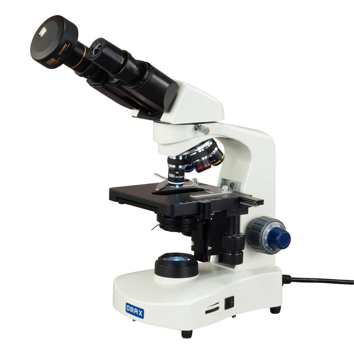OMAX 40X-2000X LED Binocular Compound Siedentopf Microscope with 9MP Digital Camera