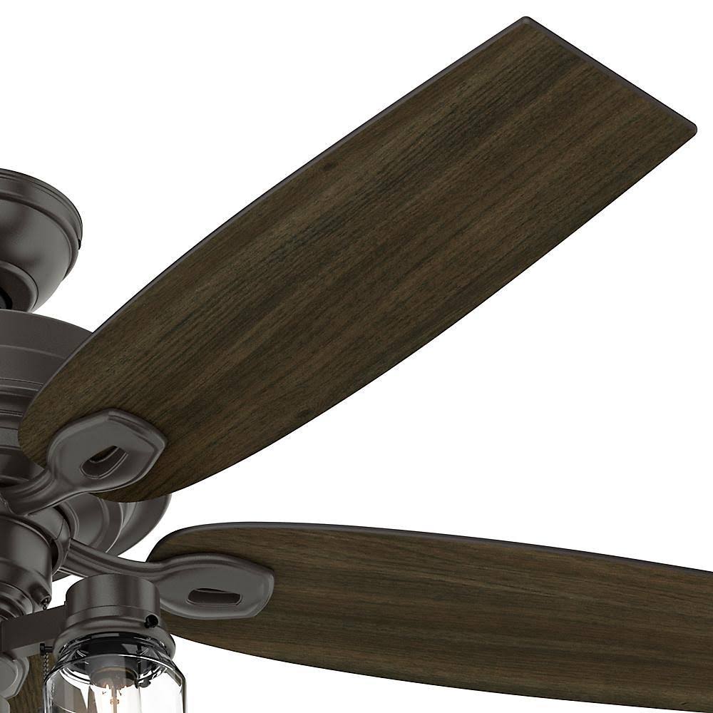 Hunter Crown Canyon II 52 in. LED Indoor Noble Bronze Ceiling Fan with Light Kit 50427
