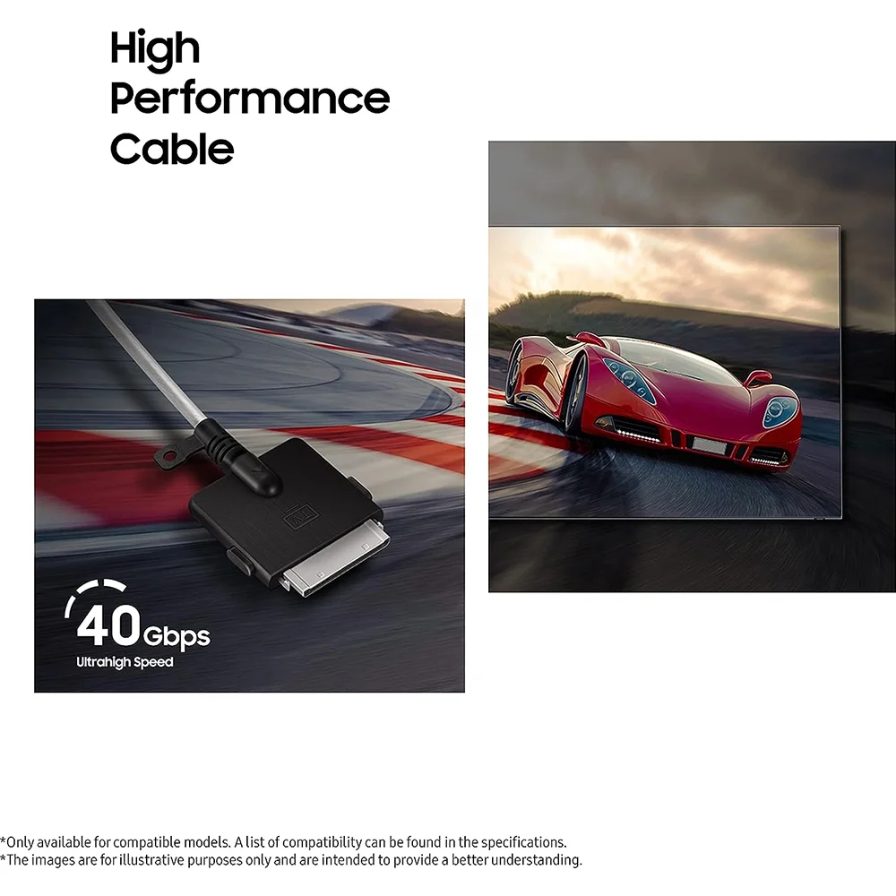 Open Box Samsung Electronics 2021 5m One Invisible Connection Cable for Neo QLED 8K TV to Connect to Multiple Device Sources and Power Cord