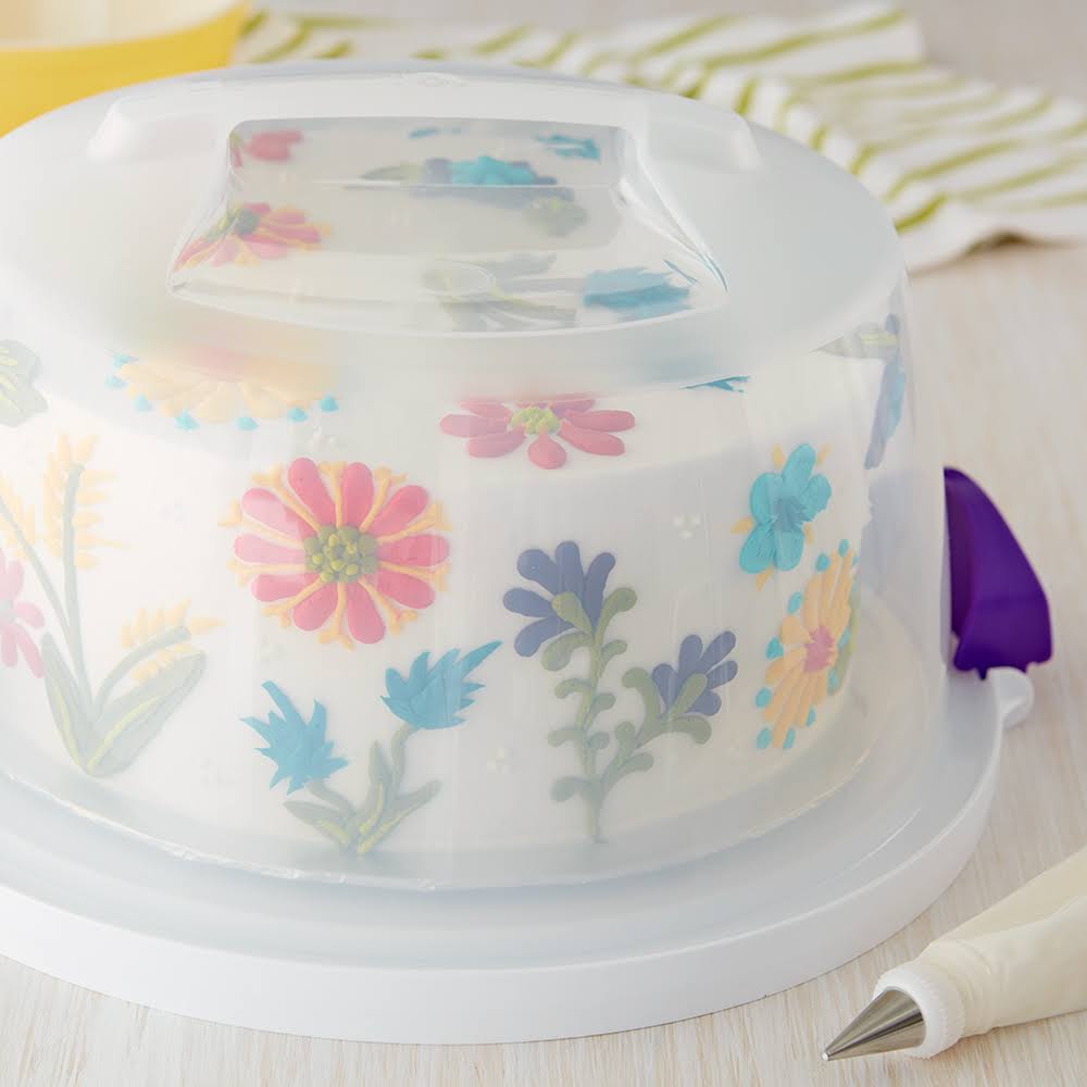 Wilton Ultimate Cake Caddy, White/Purple