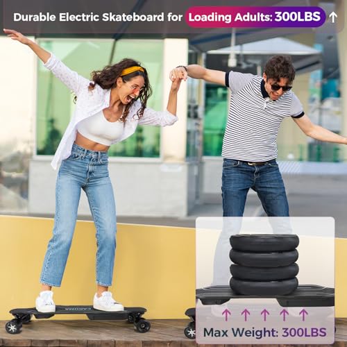 Caroma 38" Electric Skateboard with Remote, 1200W Brushless Motor, 28 Miles Range & 28Mph Top Speed, Max Load 300lbs, 9 Layer Maple Wood