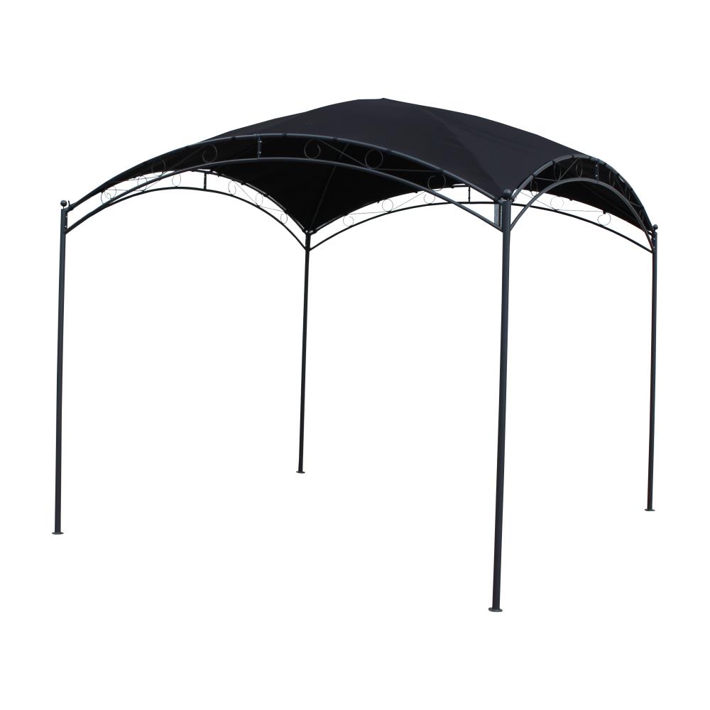 International Caravan St. Kitts 10-Foot Square Dome Top Gazebo , Black