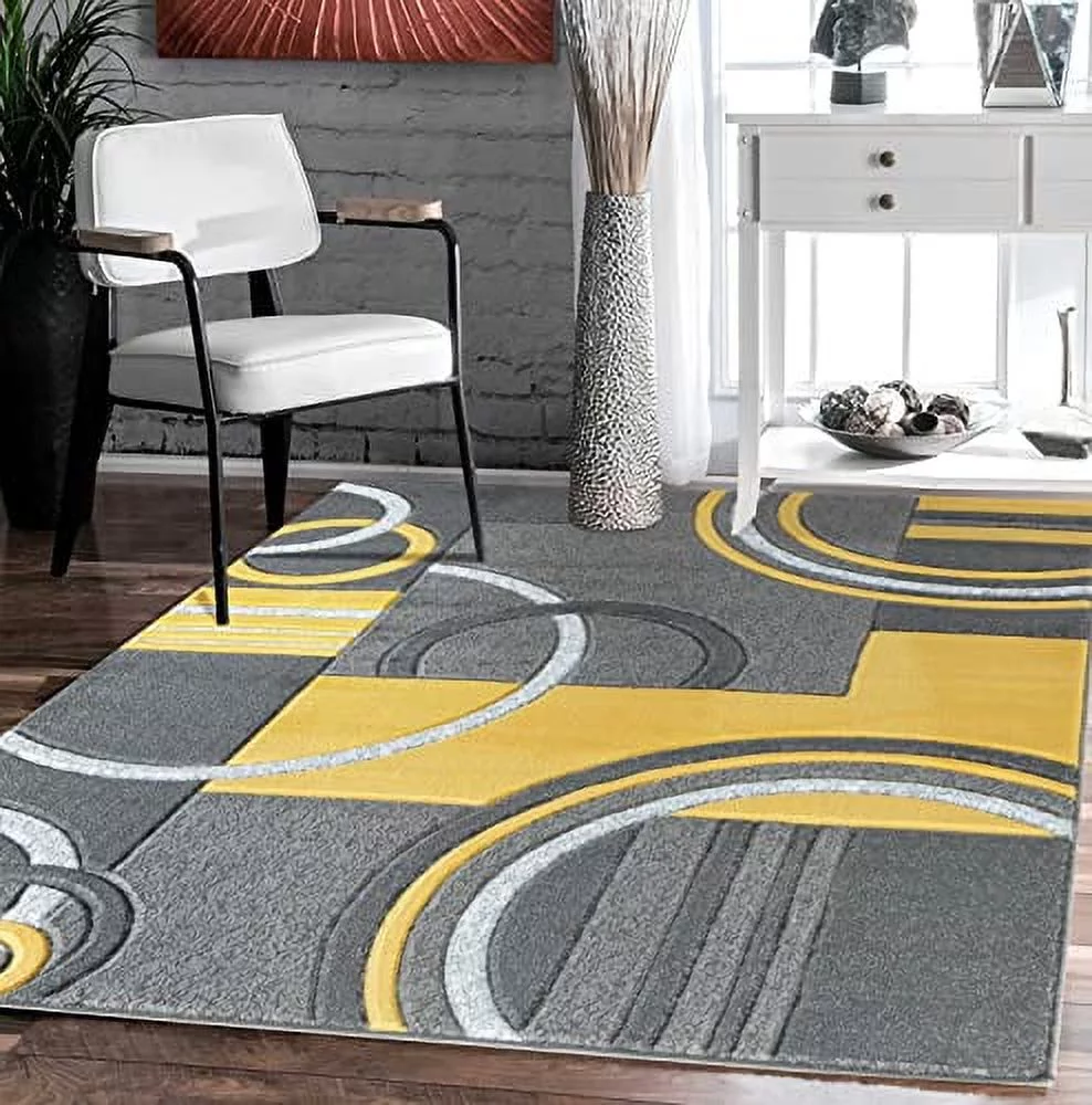Glory Rugs Area Rug Modern Soft Hand Carved Contemporary Floor Carpet with Premium Fluffy Texture for Indoor Living Dining Room and Bedroom Area