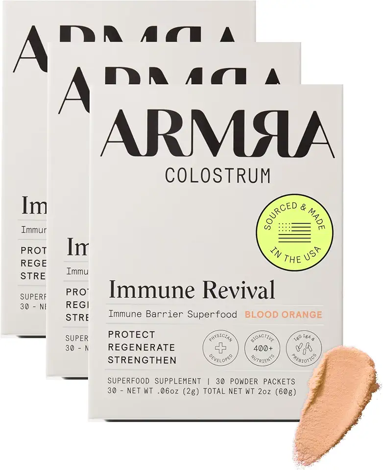 ARMRA Colostrum™ Premium Powder, Grass Fed, Gut Health Bloating Immunity Skin & Hair, Contains 400+ Bioactive Nutrients, Keto