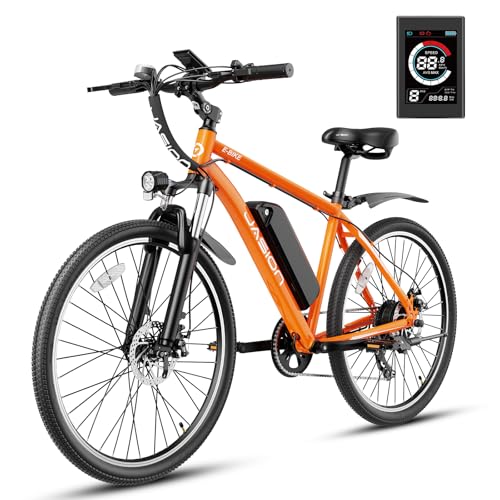 Jasion EB5 Electric Bike for Adults with Peak 500W Brushless Motor, 40Miles 20MPH Commuting Electric Mountain Bike with 360Wh Removable Battery