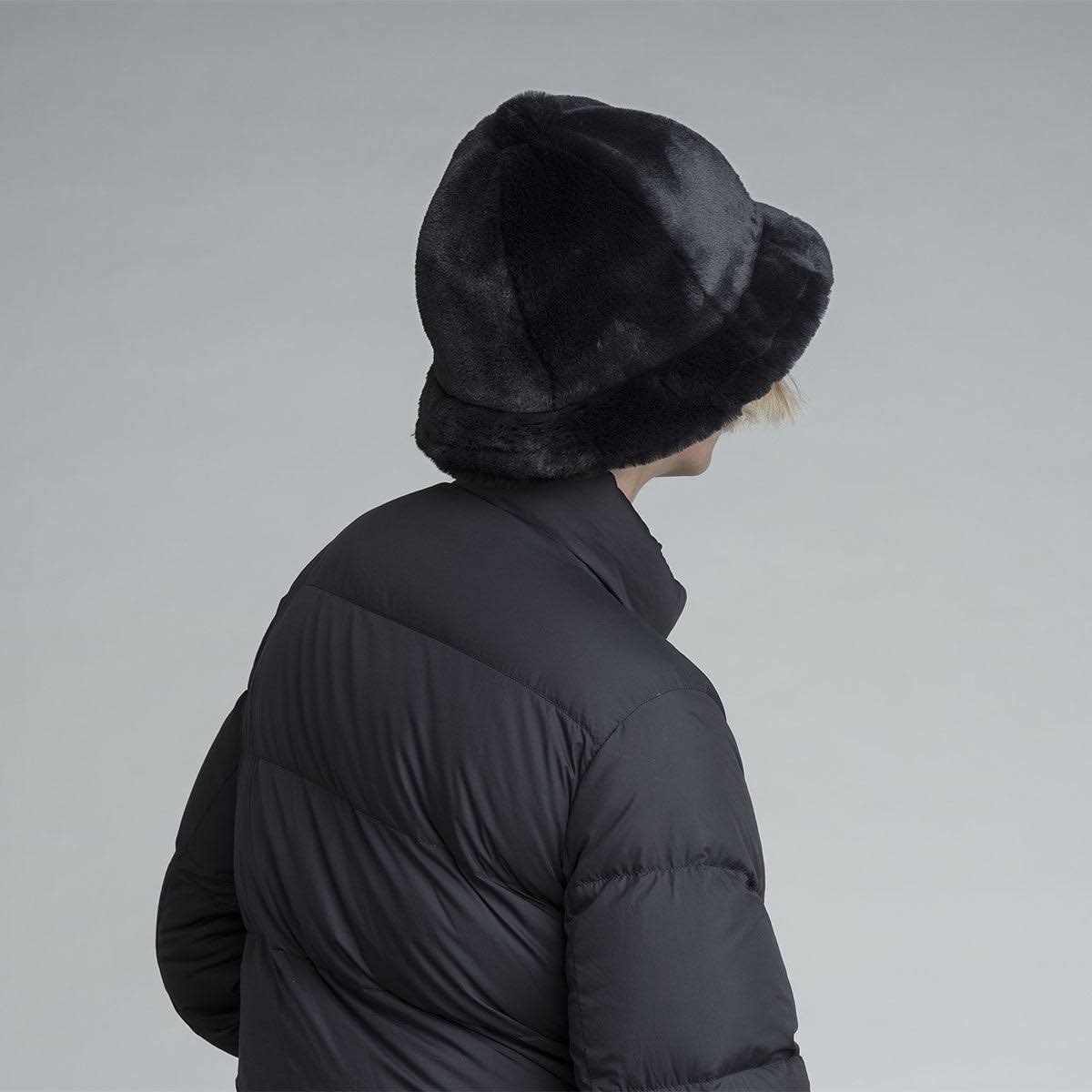 Kangol Faux Fur Casual Bucket Hat, Adult, Size: L, Black