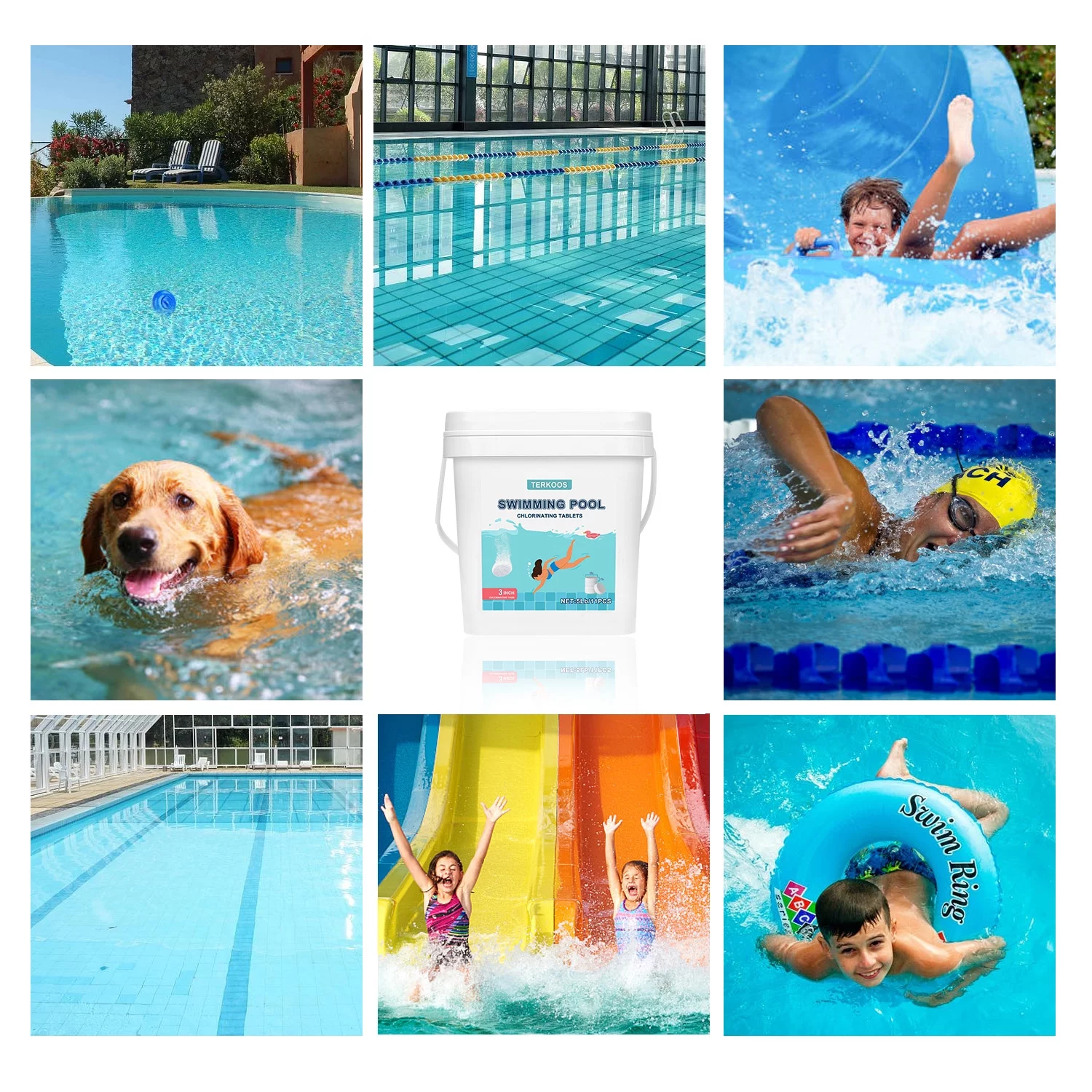40 LB 3 Inch Chlorine Tablets for Pools Hot Tubs and Spas