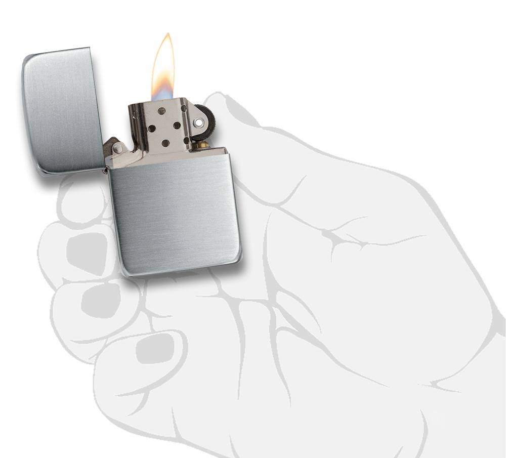 Zippo 1941 Replica Hand Satin Sterling Silver Lighter
