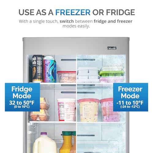 Newair 13.8 cu. ft. Upright Freezer, Fridge Freezer Convertible, Garage Ready Refrigerator, Frost Free Freezer with Door Alarm, Stand up Deep Freezer