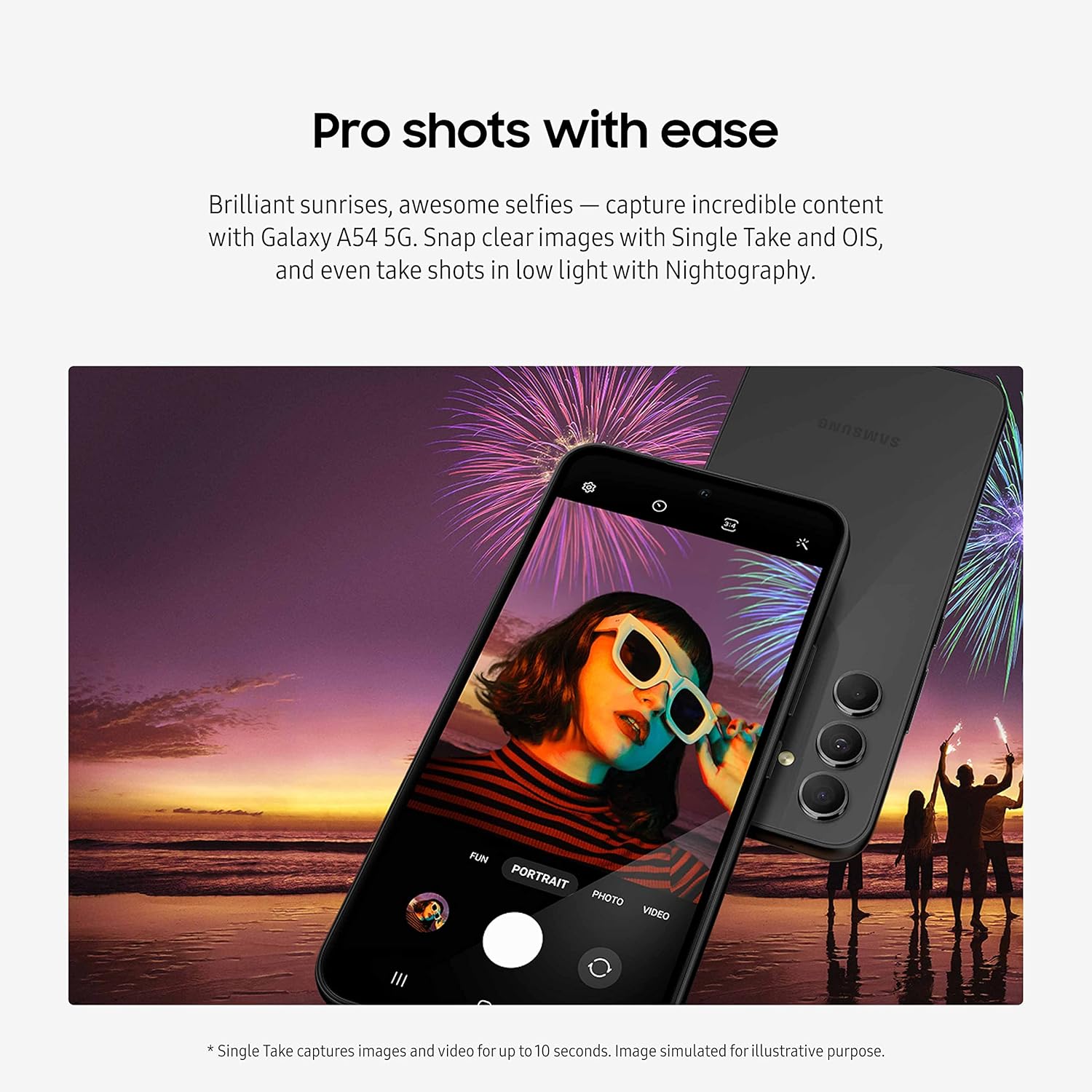 SAMSUNG Galaxy A54 5G A Series Cell Phone, Unlocked Android Smartphone, 128GB, 6.4” Fluid Display Screen, Pro Grade Camera, Long Battery Life