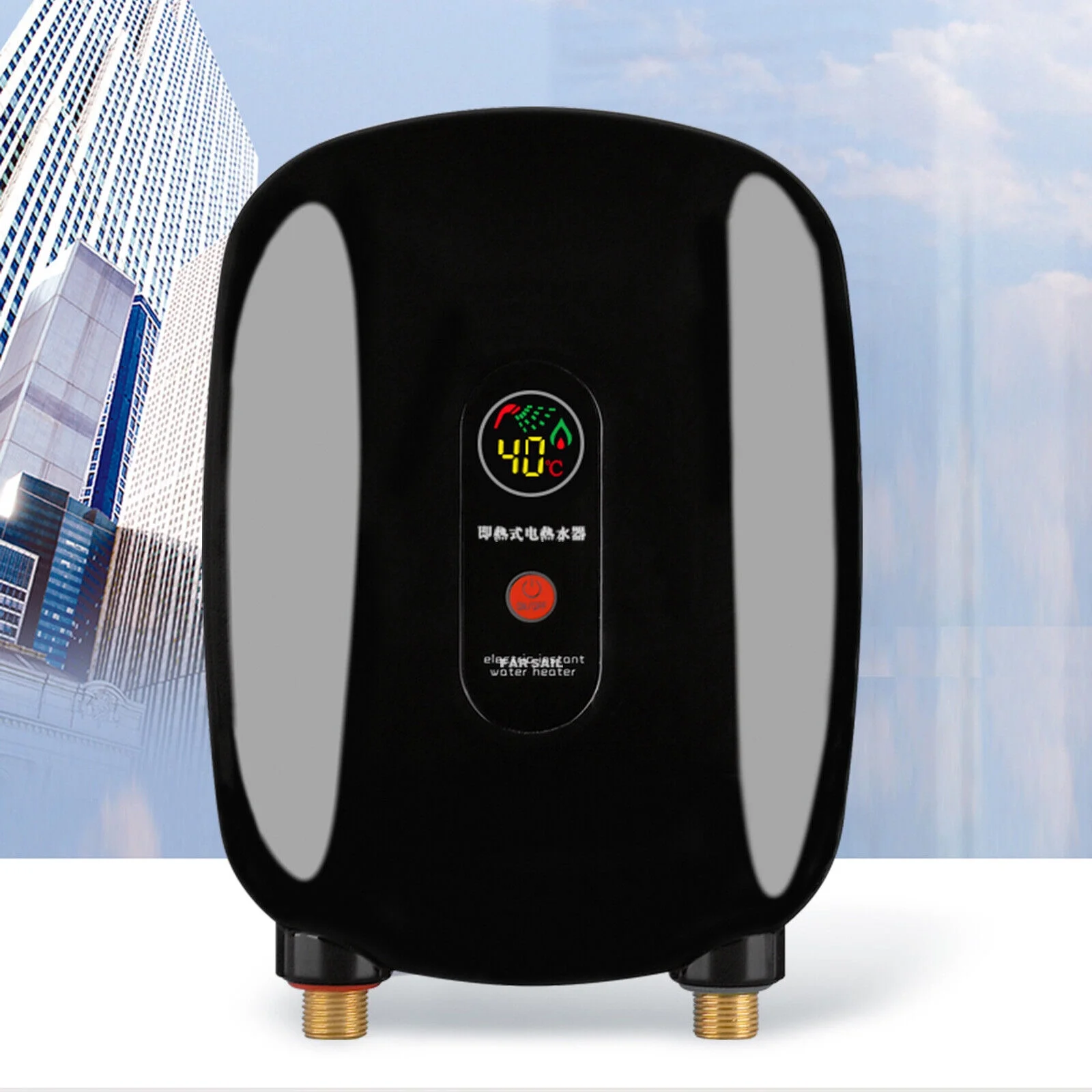DENEST Mini Instant Electric Hot Water Heater for Kitchen Bathroom Shower Sink 3000W