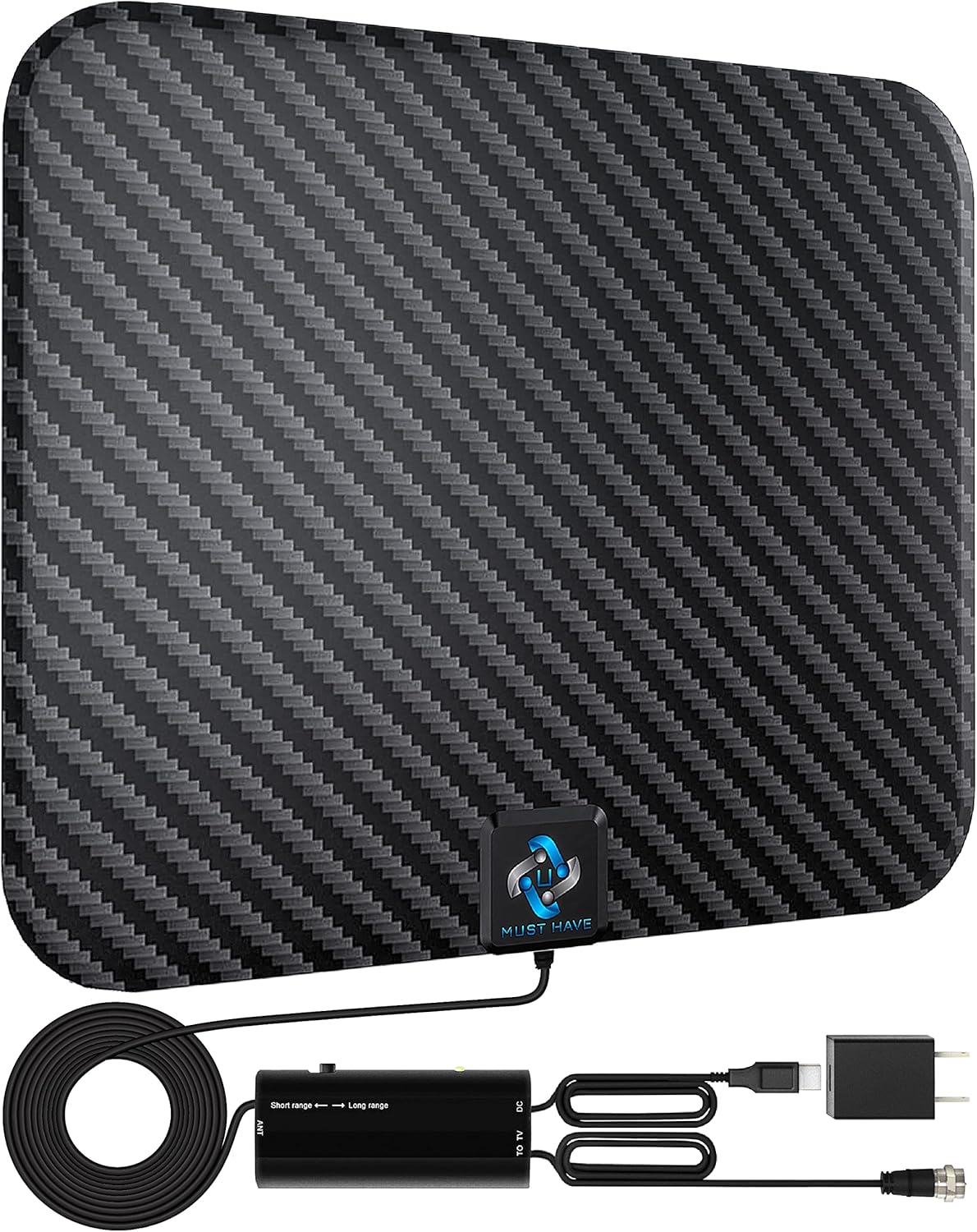 U MUST HAVE Amplified HD Digital TV Antenna Long 250+ Miles Range - Support 4K 8K 1080p Fire tv Stick and All TV's