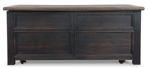 Signature Design by Ashley Bolanburg Farmhouse Lift Top Coffee Table with Drawers, Antique Cream & Brown